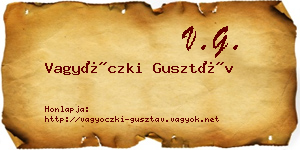 Vagyóczki Gusztáv névjegykártya