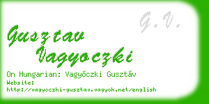 gusztav vagyoczki business card